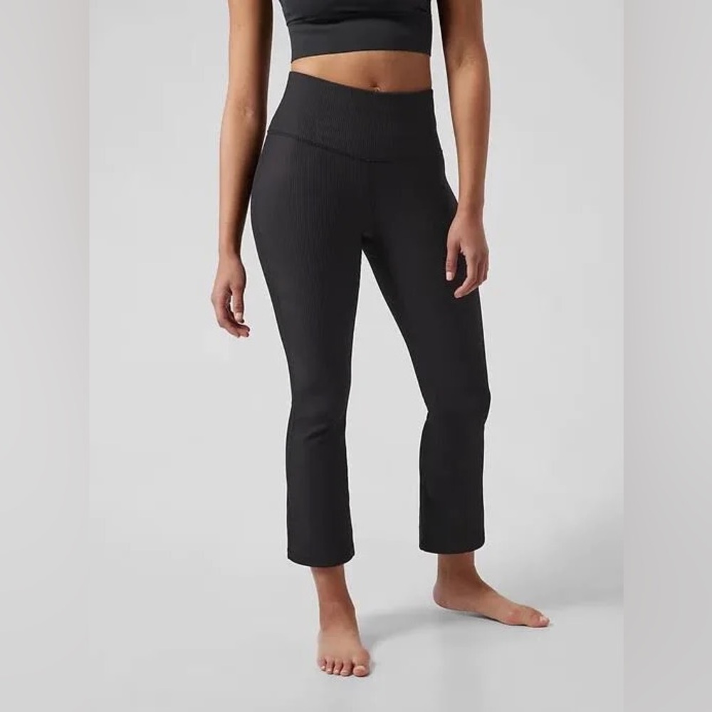 Athleta Elation Rib Crop Flare Leggings